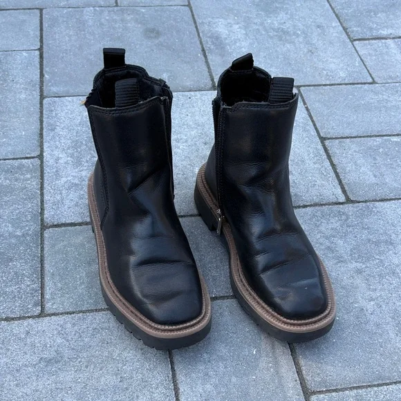 Sam Edelman Youth Black Leather Boots - Picture 1 of 7